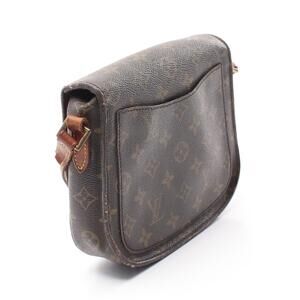 Louis Vuitton Shoulder Cloud Brown Monogram Leather Canvas Bag Saint